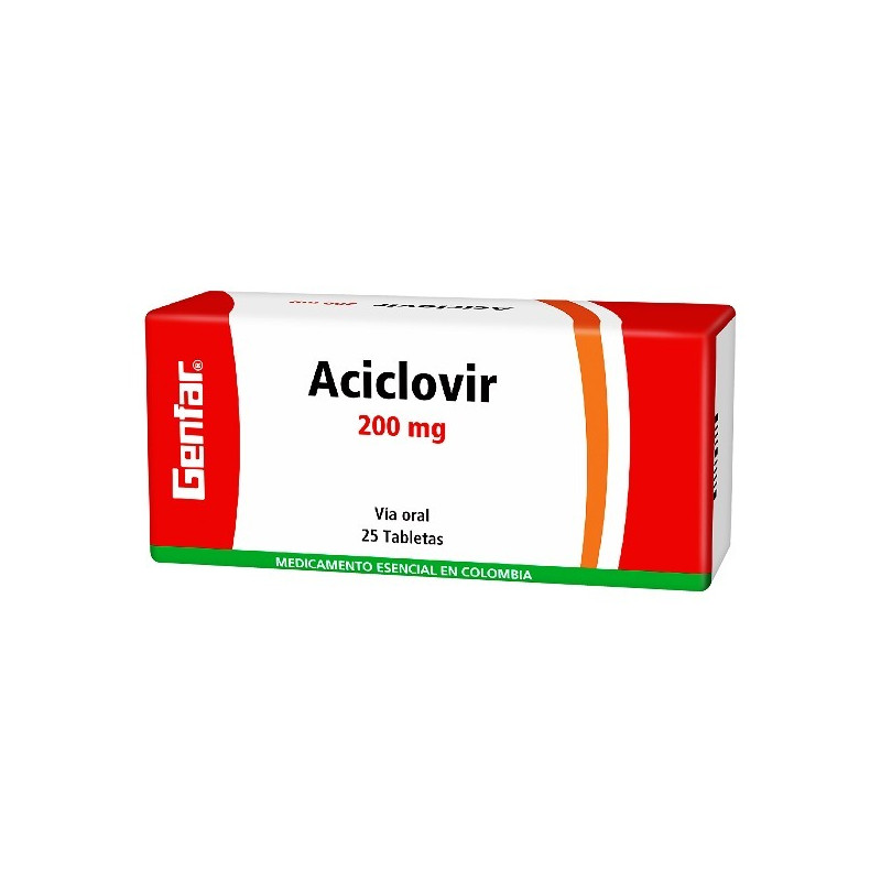 ACICLOVIR 200 MG 25 TABLETAS GENFAR