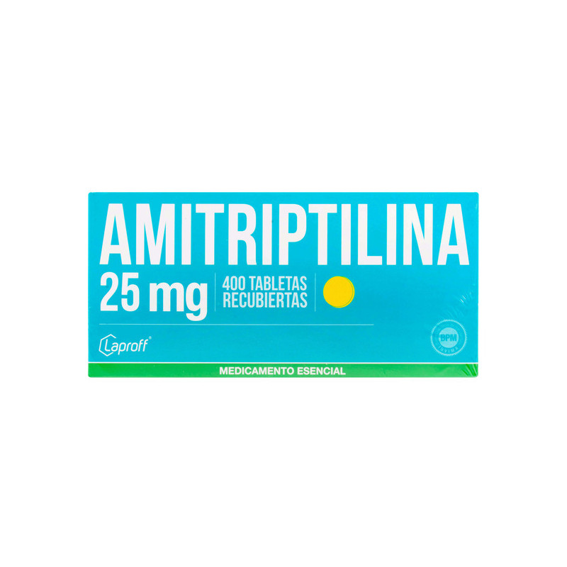 AMITRIPTILINA 25 MG 400 TABLETAS RECUBIERTAS LAPROFF
