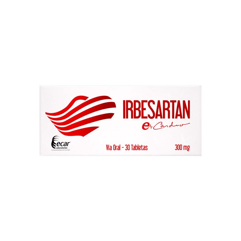 IRBESARTAN 300 MG 30 TABLETAS ECAR