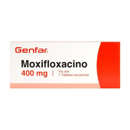 MOXIFLOXACINO 400 MG 7 TABLETAS RECUBIERTAS GENFAR