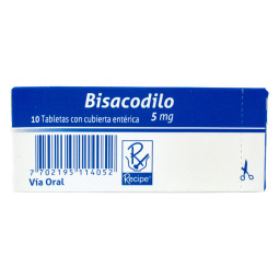 BISACODILO 5 MG 10 TABLETAS RECUBIERTAS RECIPE