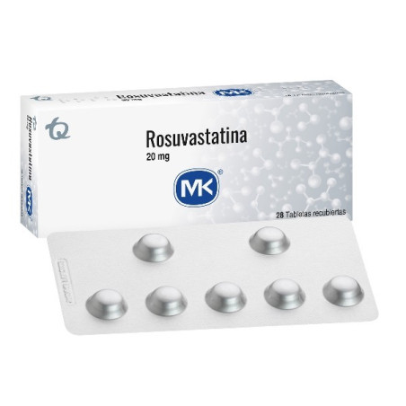 ROSUVASTATINA 20 MG 28 TABLETAS RECUBIERTAS MK