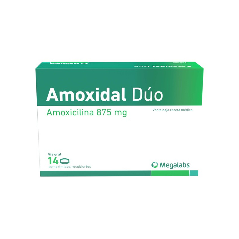 AMOXIDAL DUO 875 MG 14 COMPRIMIDOS RECUBIERTOS