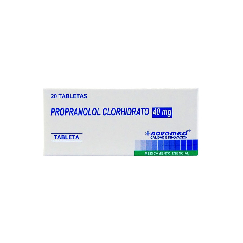 PROPRANOLOL 40 MG 20 TABLETAS NOVAMED
