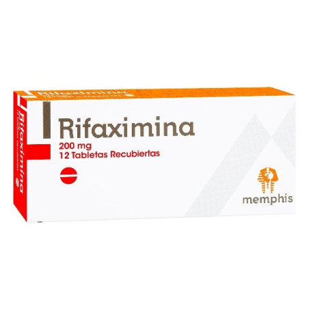 RIFAXIMINA 200 MG 12 TABLETAS RECUBIERTAS MEMPHIS