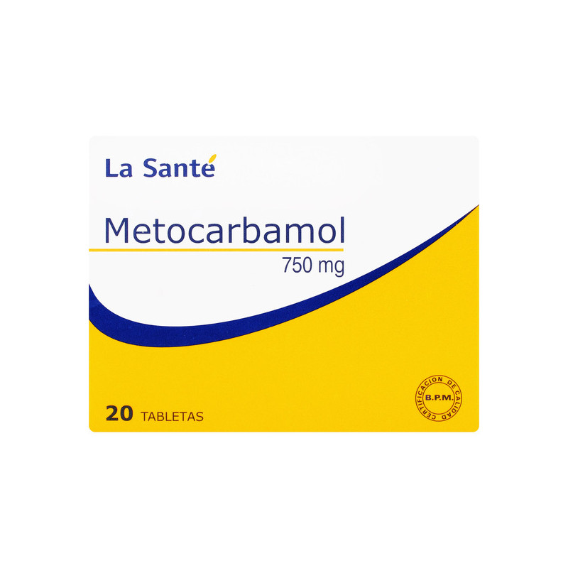 METOCARBAMOL 750 MG 20 TABLETAS LA SANTE