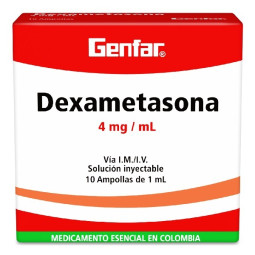 DEXAMETASONA 4MG/1ML 10 AMPOLLAS GENFAR