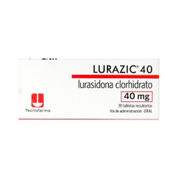 LURAZIC LURASIDONA CLORHIDRATO 40 MG 30 TABLETAS