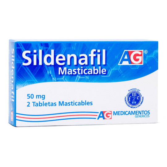 SILDENAFIL 50 MG 2 TABLETAS MASTICABLES AMERICAN GENERICS