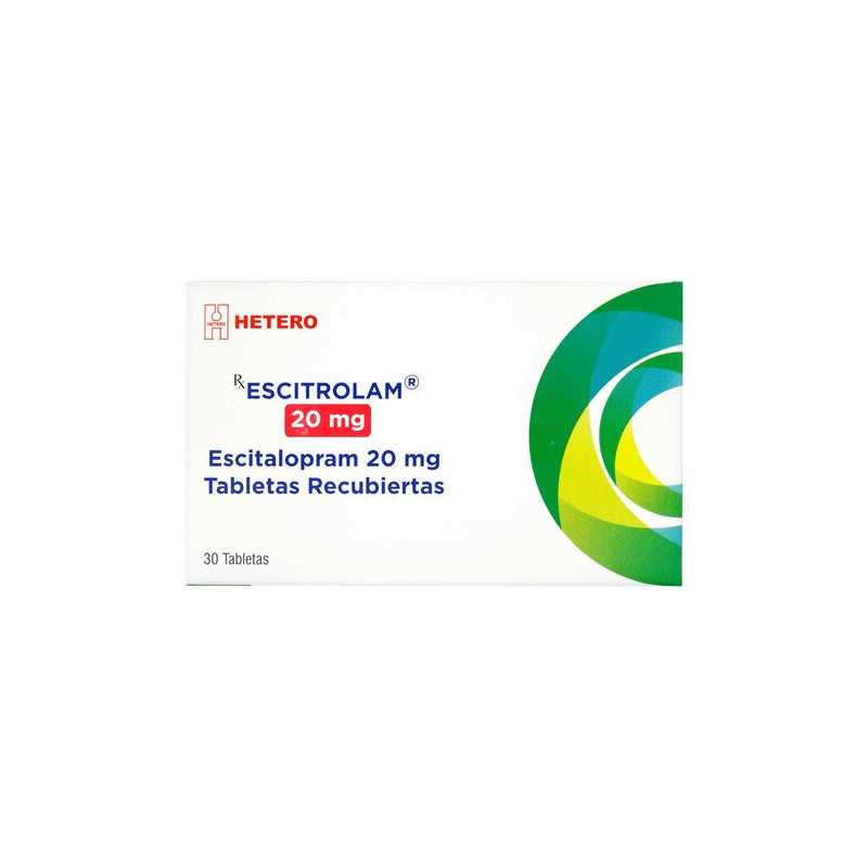ESCITROLAM HETERO 20 MG 30 TABLETAS