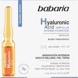 BABARIA HYALURONIC AMPOLLAS HIDRATACION FACIAL 5 UNIDADES 2 ML