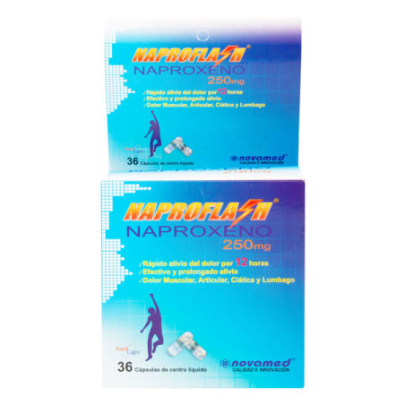 NAPROFLASH 250 MG 36 CAPSULAS BLANDAS