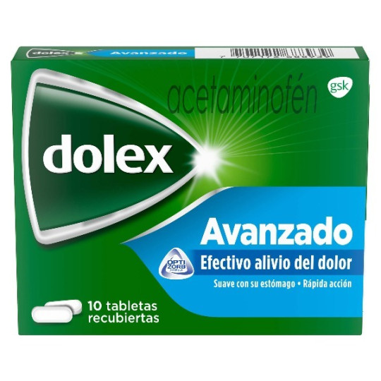 DOLEX AVANZADO 500 MG 10 TABLETAS RECUBIERTAS