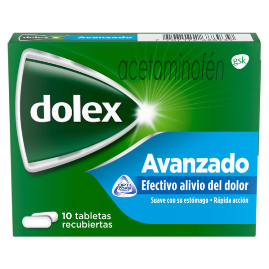 DOLEX AVANZADO 500 MG 10 TABLETAS RECUBIERTAS