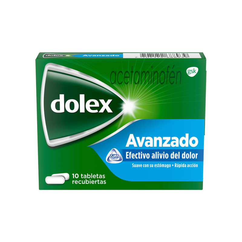 DOLEX AVANZADO 500 MG 10 TABLETAS RECUBIERTAS