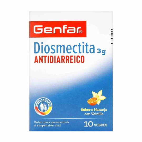 DIOSMECTICA 3 G 10 SOBRES SABOR NARANJA GENFAR