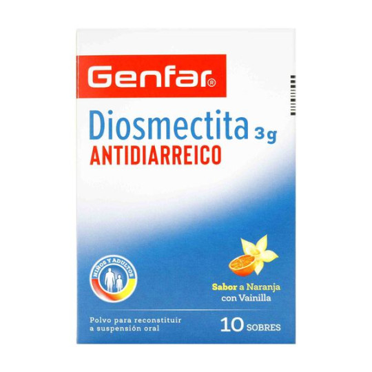 DIOSMECTICA 3 G 10 SOBRES SABOR NARANJA GENFAR