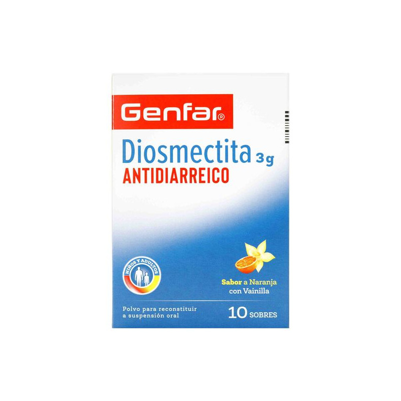 DIOSMECTICA 3 G 10 SOBRES SABOR NARANJA GENFAR