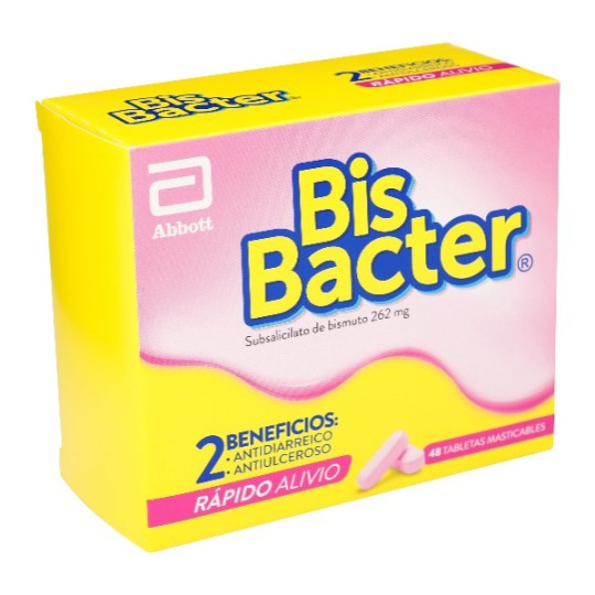 BIS BACTER 262 MG 48 TABLETAS MASTICABLES