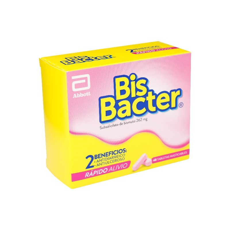 BIS BACTER 262 MG 48 TABLETAS MASTICABLES