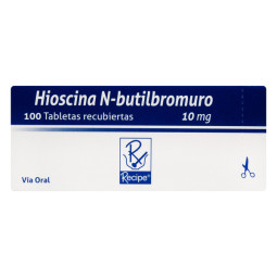 HIOSCINA BROMURO 10 MG 100 TABLETAS RECUBIERTAS RECIPE