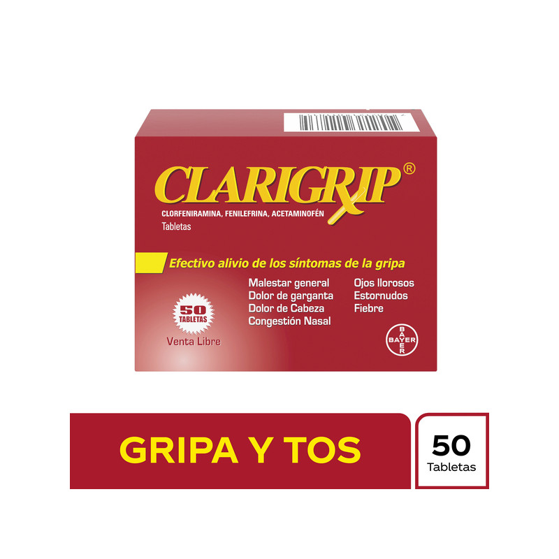 CLARIGRIP 50 TABLETAS