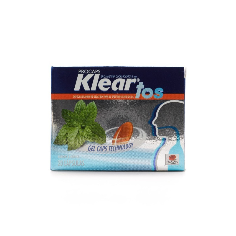 KLEAR TOS 8 MG 20 CAPSULAS BLANDAS
