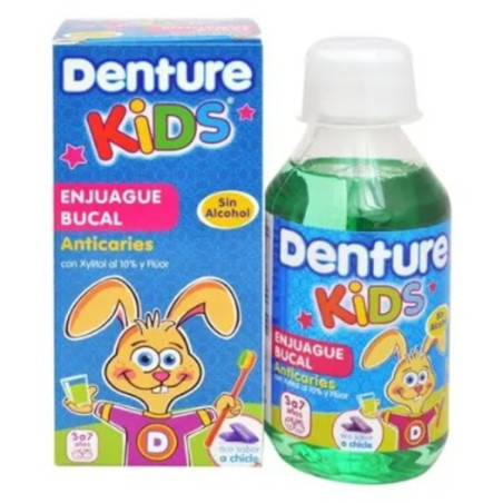 DENTURE KIDS ENJUAGUE BUCAL CHICLE 240 ML