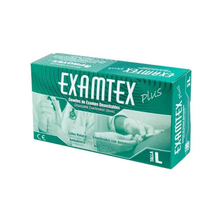 GUANTE EXAMEN EXAMTEX PLUS TALLA L 100 UNIDADES PROTEX