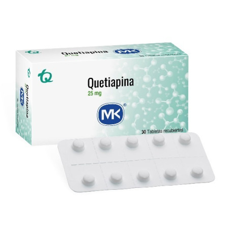 QUETIAPINA 25 MG 30 TABLETAS RECUBIERTAS MK