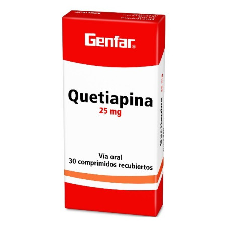 QUETIAPINA 25 MG 30 COMPRIMIDOS RECUBIERTOS GENFAR