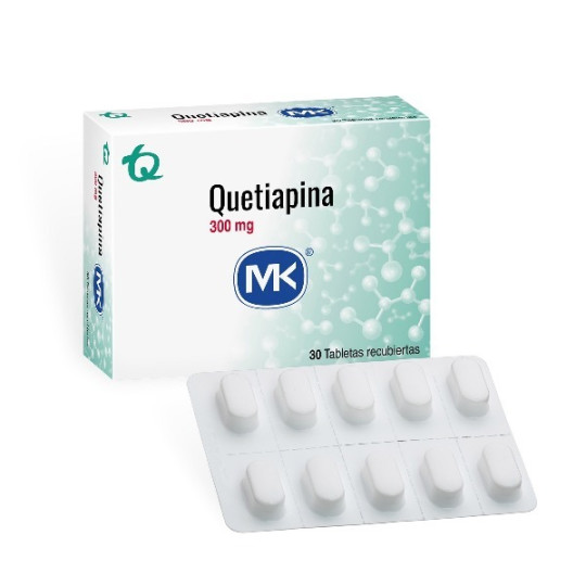 QUETIAPINA 300 MG 30 TABLETAS RECUBIERTAS MK
