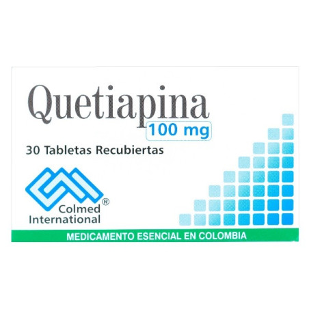 QUETIAPINA 100 MG 30 TABLETAS RECUBIERTAS COLMED