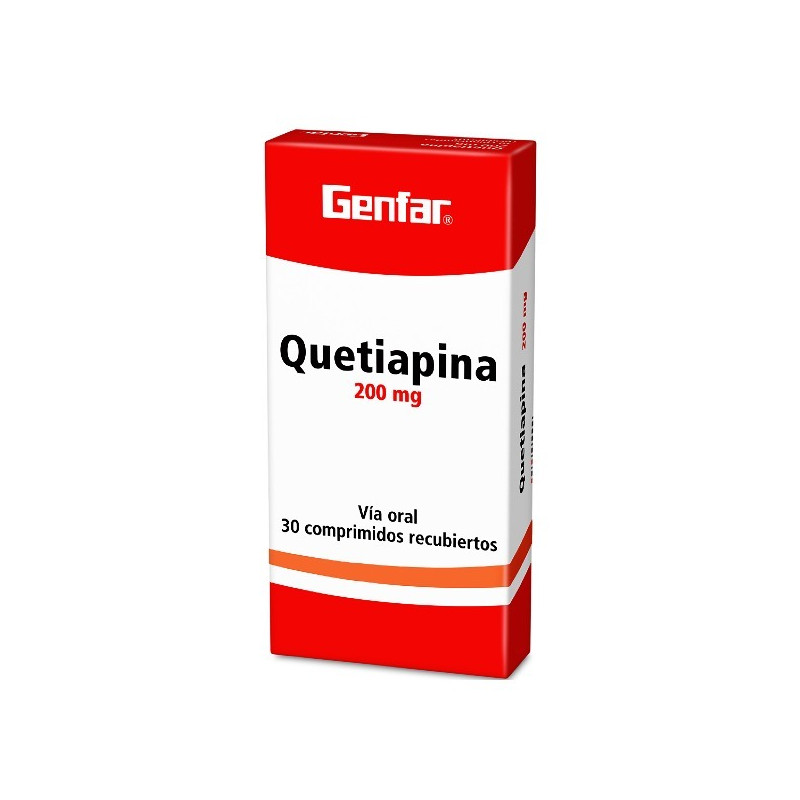 QUETIAPINA 200 MG 30 COMPRIMIDOS RECUBIERTOS GENFAR