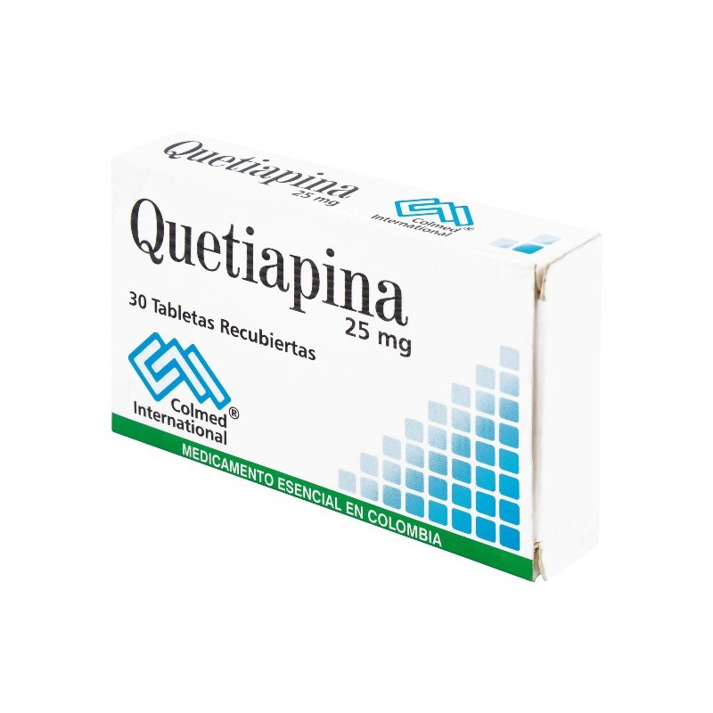 QUETIAPINA 25 MG 30 TABLETAS RECUBIERTAS COLMED