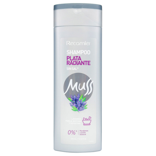 MUSS SHAMPOO PLATA RADIANTE 400 ML