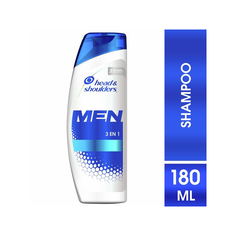 HEAD & SHOULDERS SHAMPOO MEN 3 EN 1 180 ML