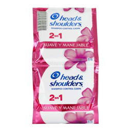 HEAD & SHOULDERS SHAMPOO 2 EN 1 SUAVE Y MANEJABLE 18ML SOBRE