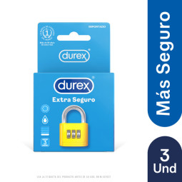 PRESERVATIVO DUREX EXTRA SEGURO 3 UNIDADES