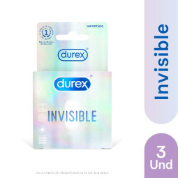 PRESERVATIVO DUREX INVISIBLE 3 UNIDADES
