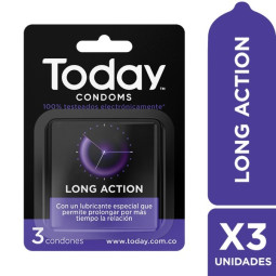 PRESERVATIVO TODAY LONG ACTION 3 UNIDADES