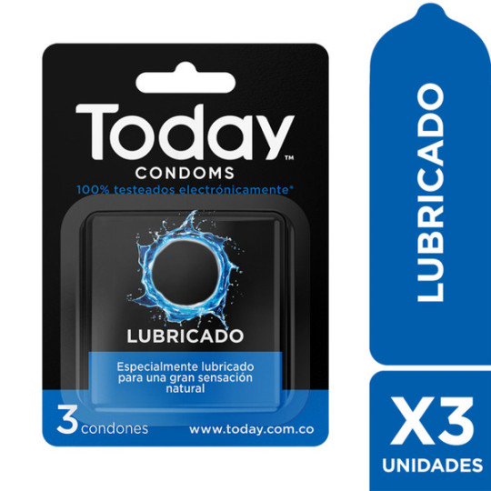 PRESERVATIVO TODAY LUBRICADO 3 UNIDADES