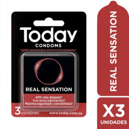 PRESERVATIVO TODAY REAL SENSATION 3 UNIDADES