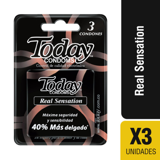 PRESERVATIVO TODAY REAL SENSATION 3 UNIDADES