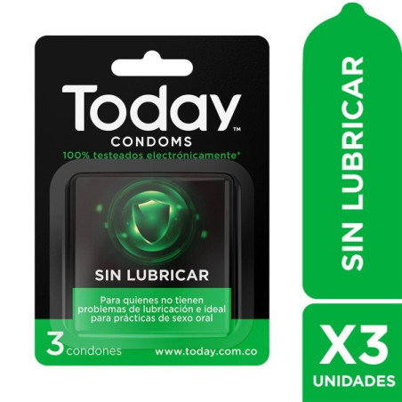 PRESERVATIVO TODAY SIN LUBRICAR 3 UNIDADES