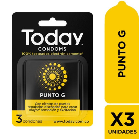 PRESERVATIVO TODAY PUNTO G 3 UNIDADES