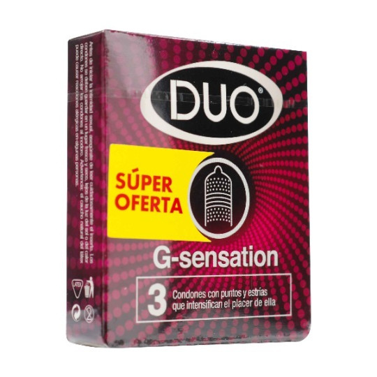 PRESERVATIVO SANAMED DUO G SENSATION 3 UNIDADES