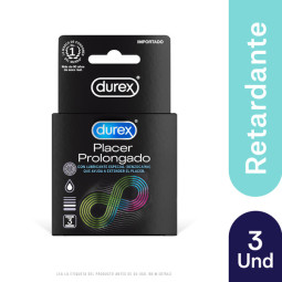 PRESERVATIVO DUREX PLACER PROLONGADO 3 UNIDADES
