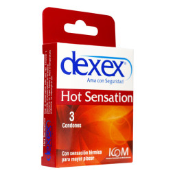 PRESERVATIVO DEXEX HOT SENSATION 3 UNIDADES