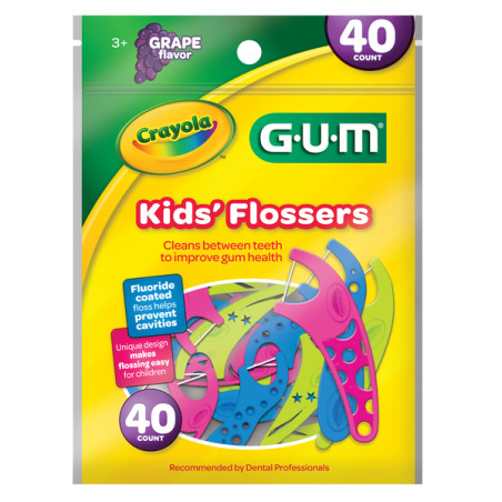 GUM HILO DENTAL FLOSSER CRAYOLO 40 UNIDADES